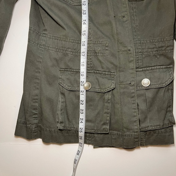 Forever 21 Women's Army Green Utility Jacket Size: 10 - Picture 7 of 8
